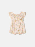 Floral Sunbath with Embroidered Collar