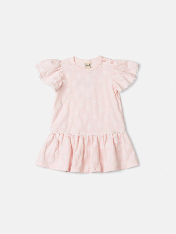 Blouse with Pink Tulle and Oyster Pendant