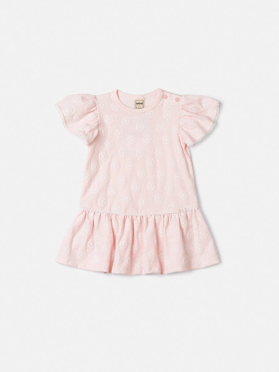 Blouse with Pink Tulle and Oyster Pendant