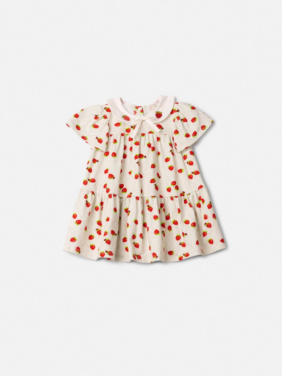 Children's Strawberry Shortcake Dress with Doll Collar