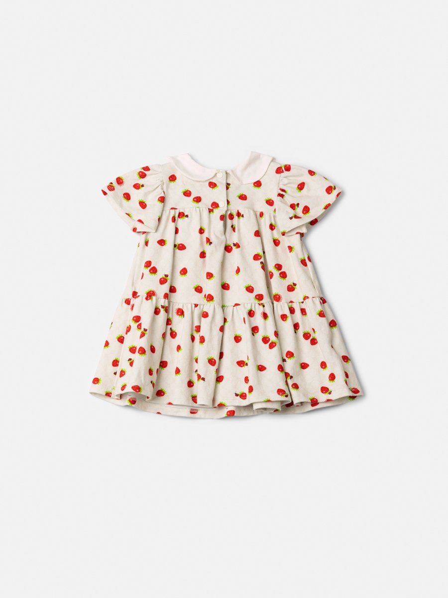 Children's Strawberry Shortcake Dress with Doll Collar