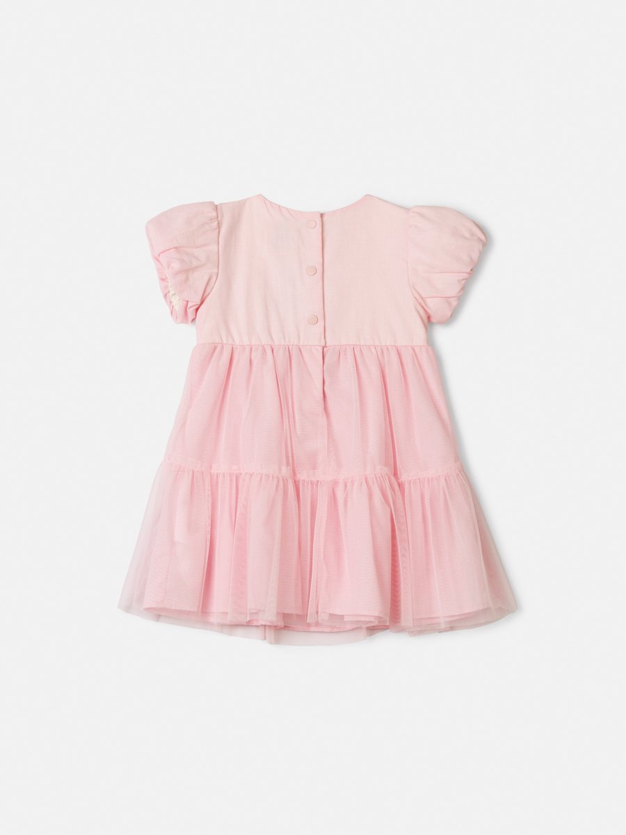 Pink Tulle Dress with Lace