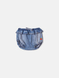 Girls' Jeans Shorts with Strawberry Patch
