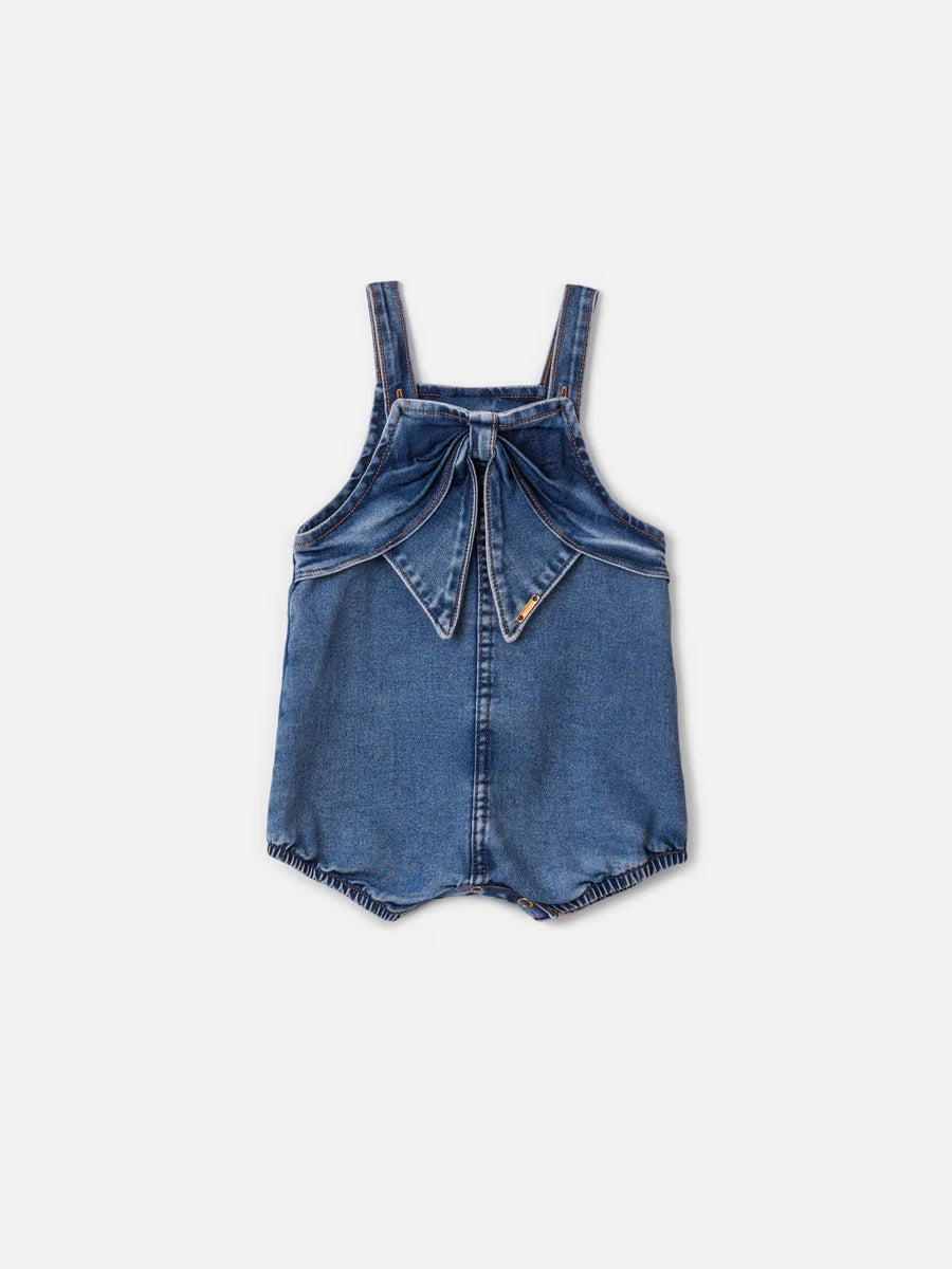 Children's Jeans Overalls with Bow