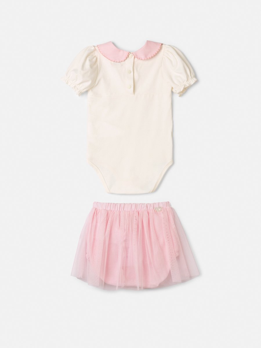 Pink Tulle Set with Collar
