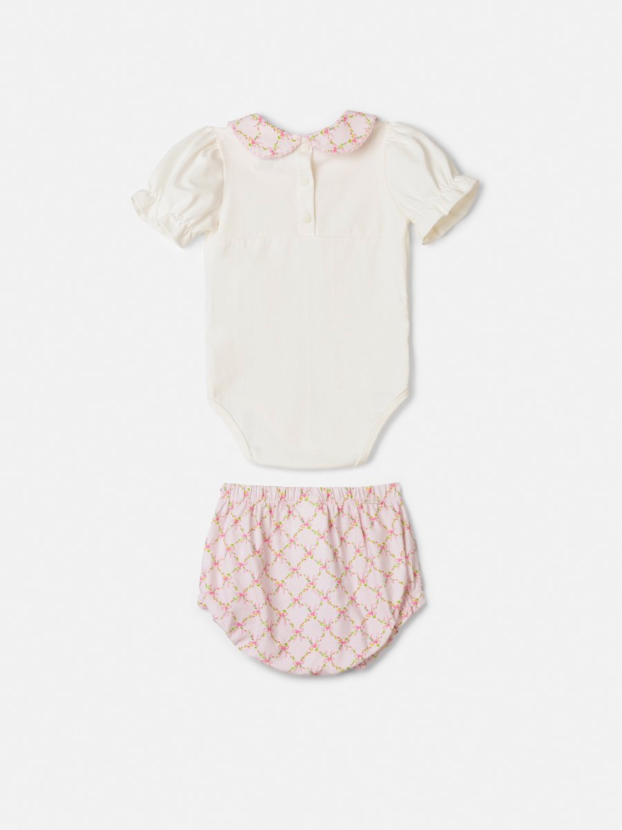Set with Floral Grid and Golinha