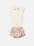 Girls' Strawberry Set with Collar