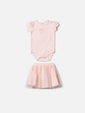 Children's Set with Bodysuit and Pink Tulle Skirt