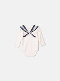 Animê Girls' Bodysuit – Long Sleeve with Scarf in Monogram