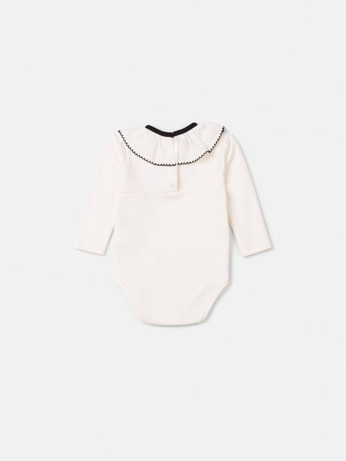 Animê Girls' Bodysuit – Long Sleeve with Ruffle Collar