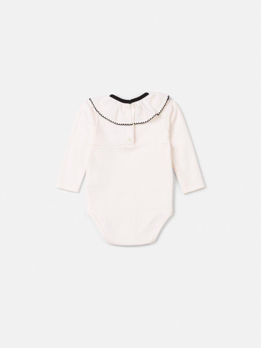 Children's Animé Girl Long Sleeve Bodysuit with Ruffle Collar