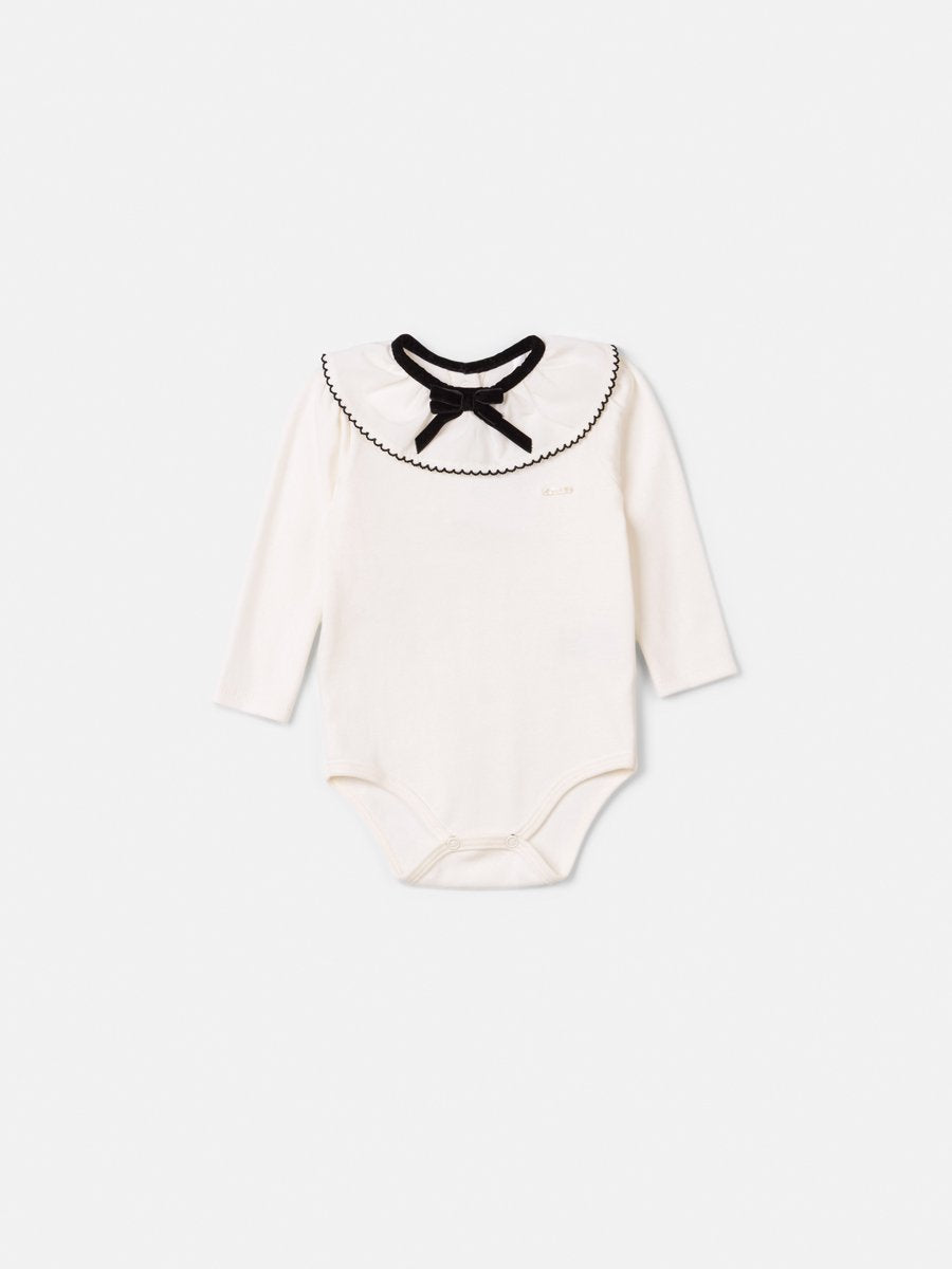 Children's Animé Girl Long Sleeve Bodysuit with Ruffle Collar