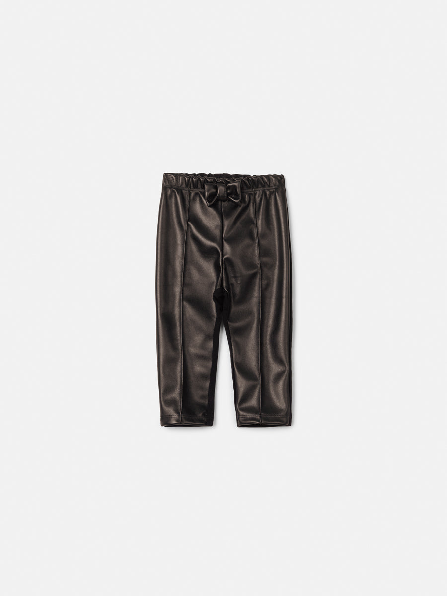 Children's Pants Girl Anime Fake Leather with Bow