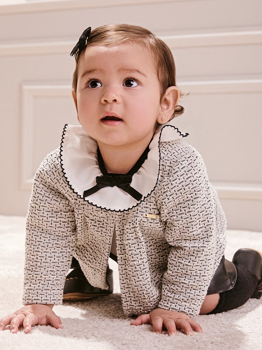 Animê Girls' Coat – Jacquard Tweed