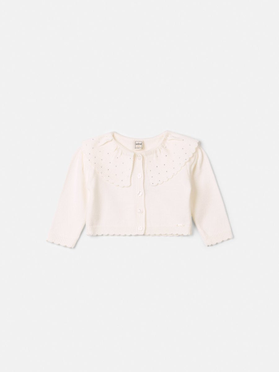Girls' Anime Knit Coat with Collar
