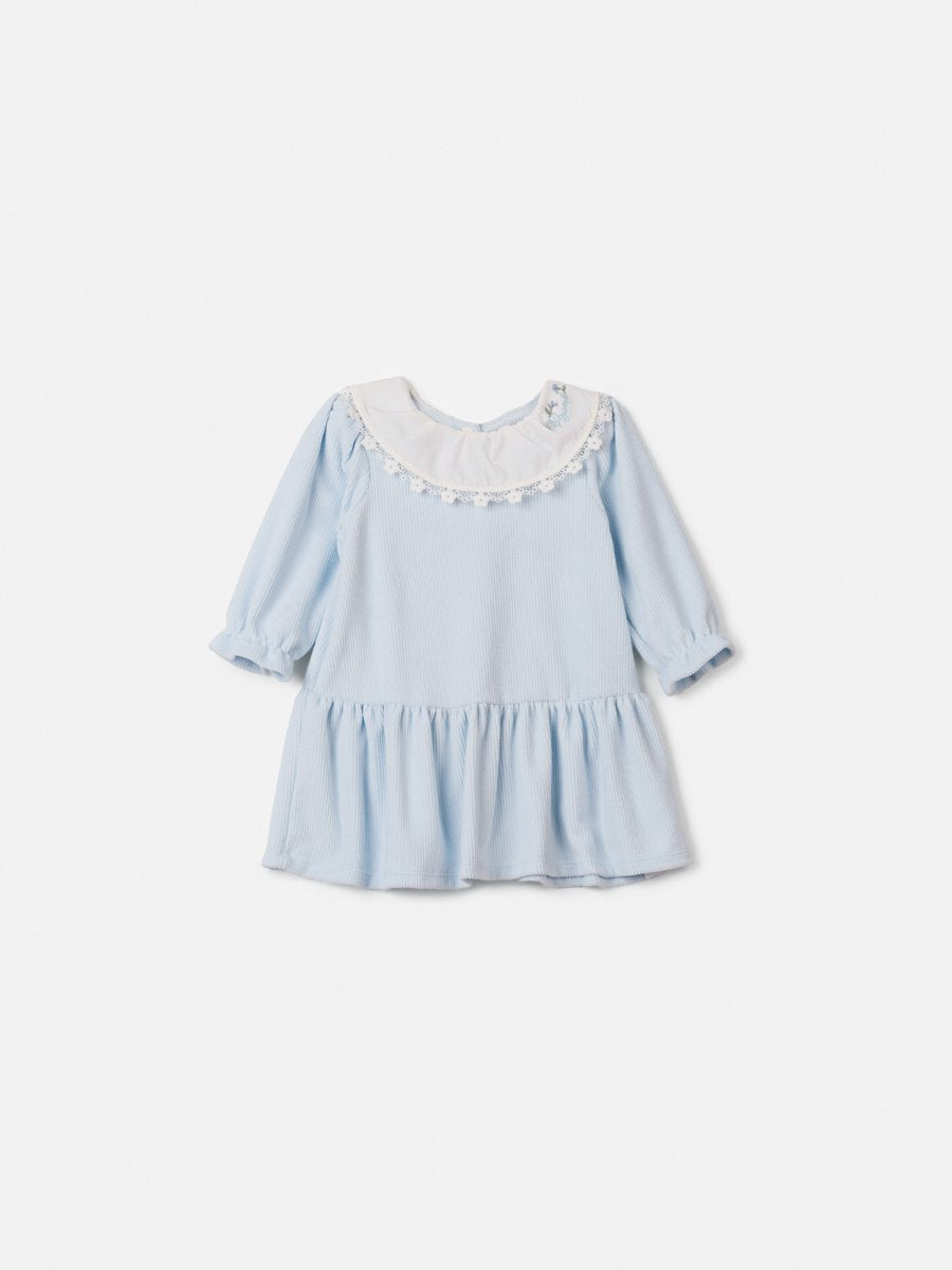 Girls' Anime Dress with Embroidered Collar