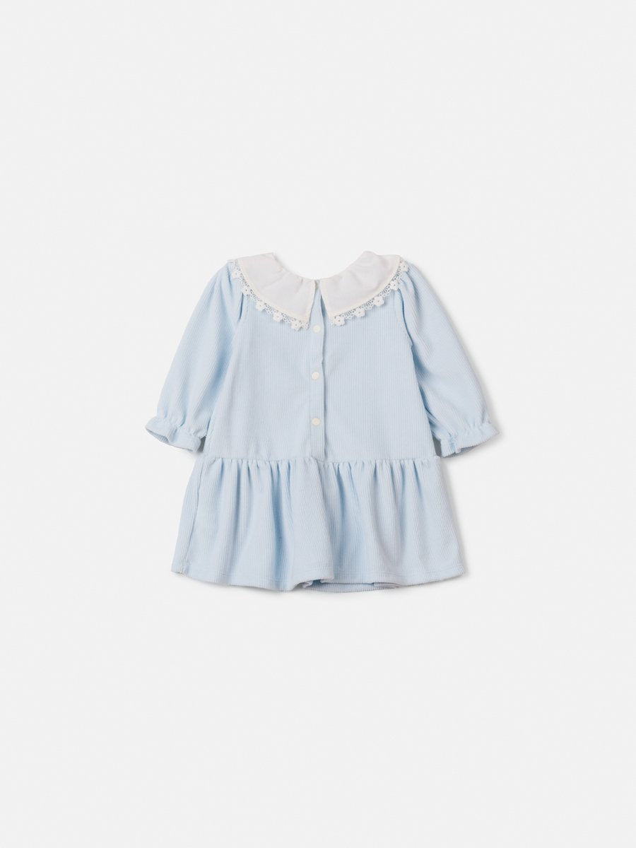 Girls' Anime Dress with Embroidered Collar