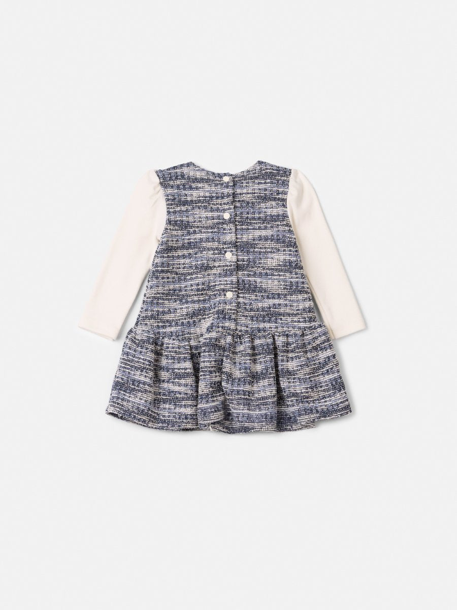 Tweed Dress with Doll Collar