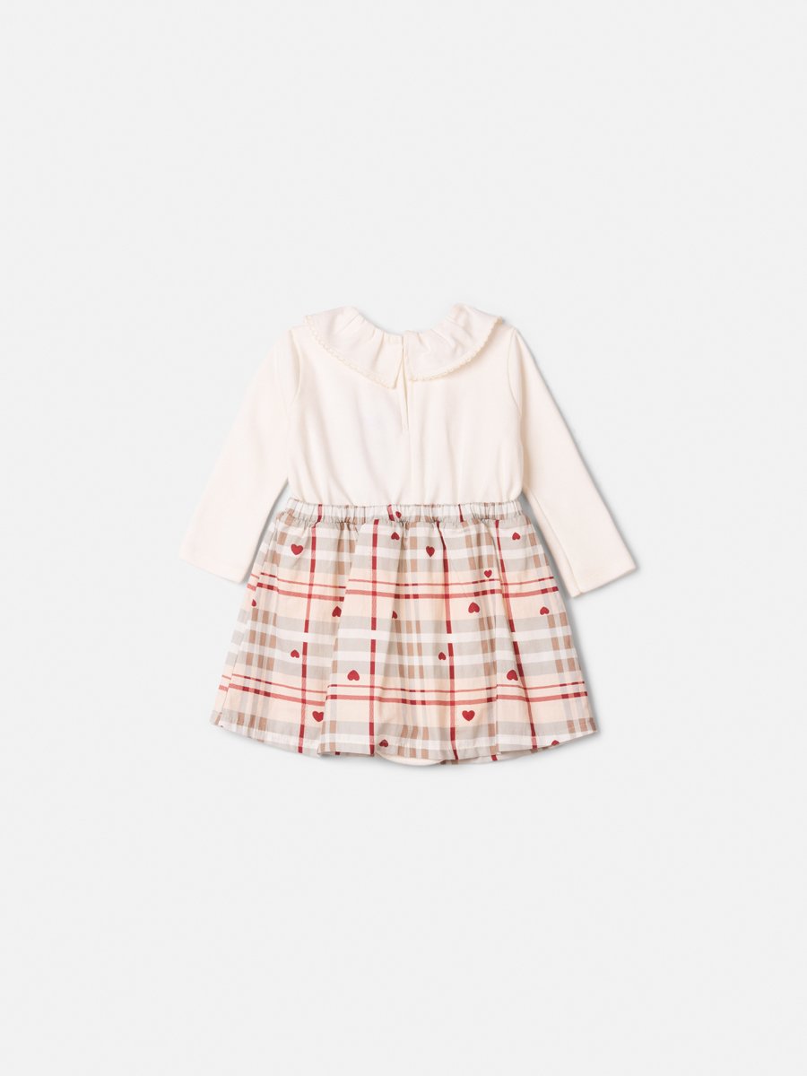 Animê Girls' Pinafore Dress – faux Plaid with Peter Pan Collar