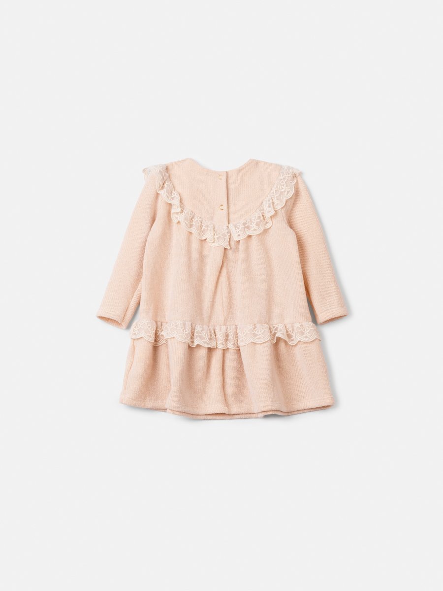 Animê Girls' Dress – Knit with Ruffles in Lace