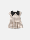 Children's Anime Girl Dress with Pattern and Bow Collar