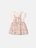 Animê Girls' Pinafore Dress – Plaid with Peter Pan Collar