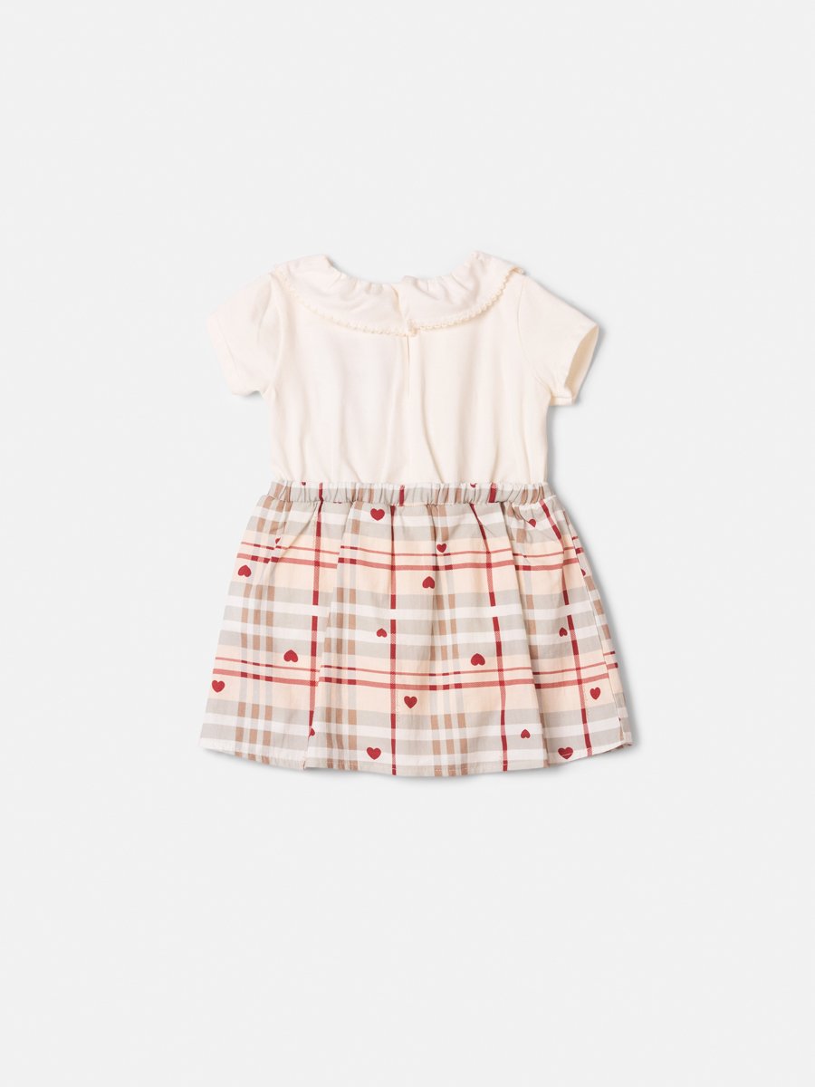 Animê Girls' Pinafore Dress – Plaid with Peter Pan Collar