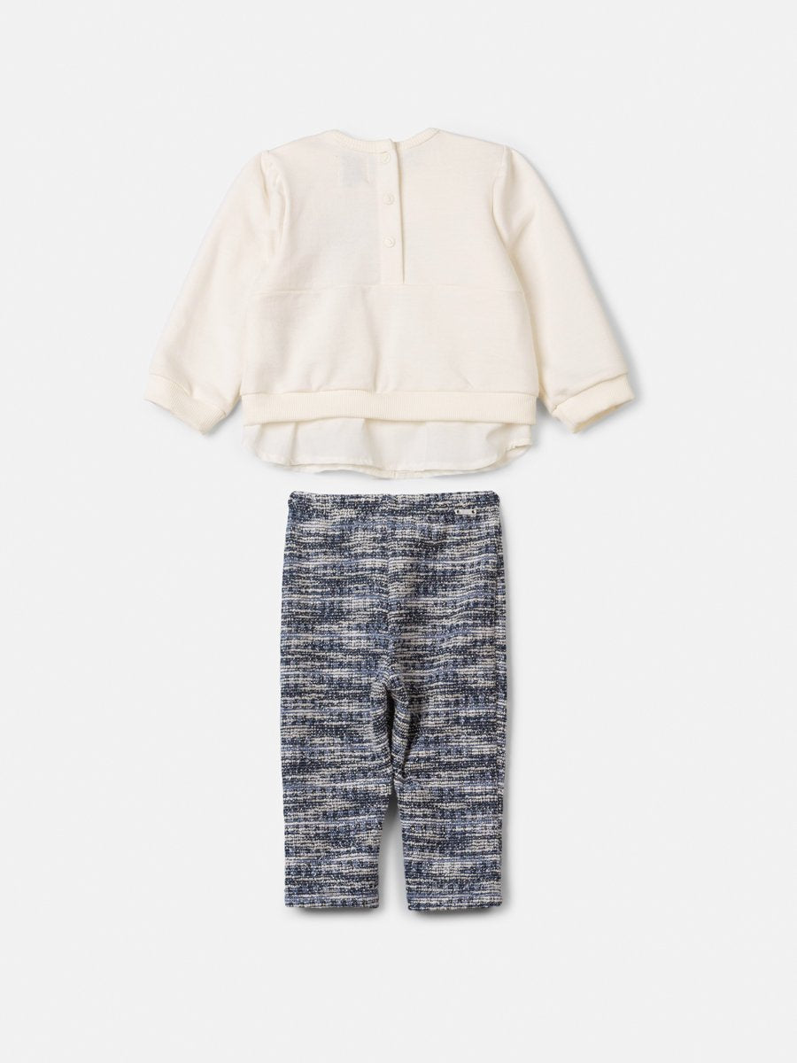 Girls' Anime Tweed Set with Collar