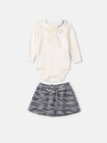 Girls' Anime Tweed Set with Tulle Bow