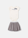 Animê Girls' Set – Monogram with Printed Tulle