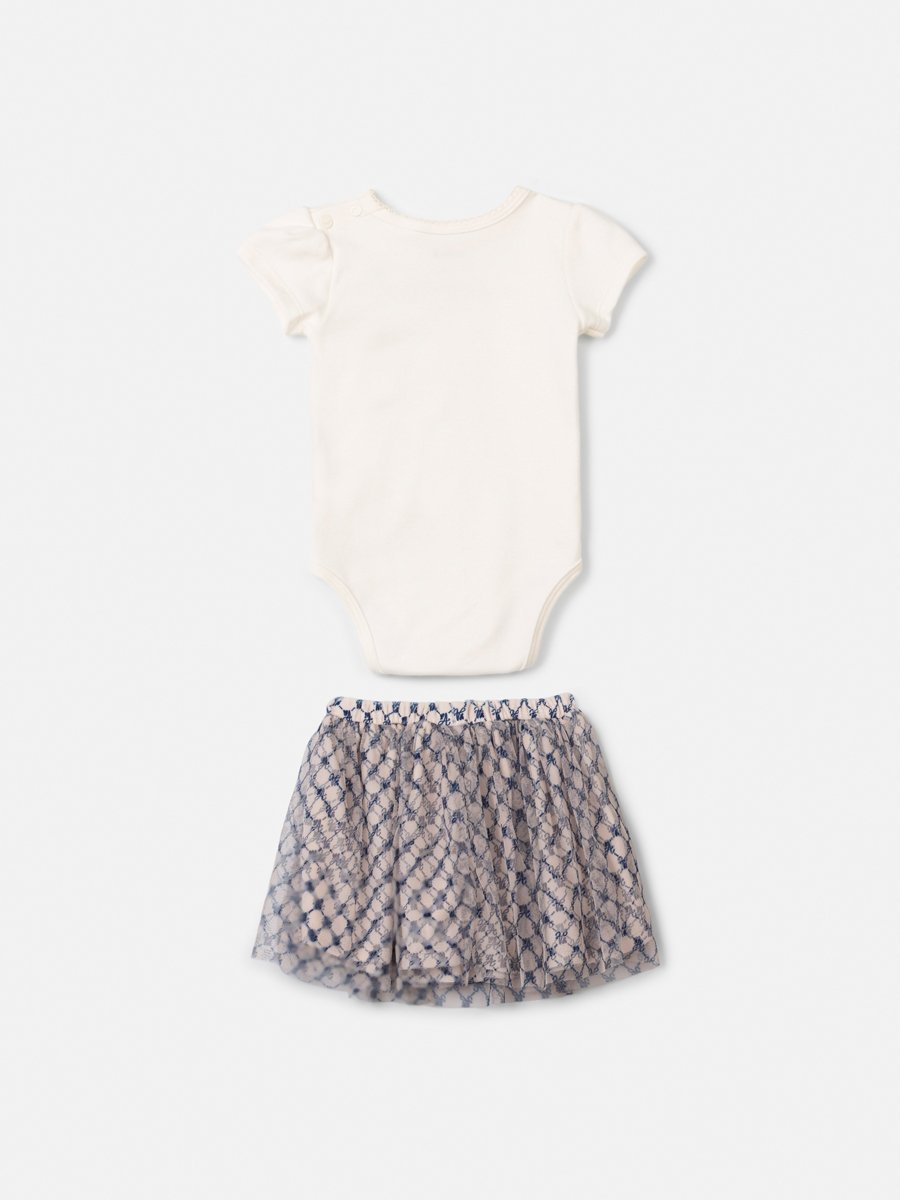 Animê Girls' Set – Monogram with Printed Tulle