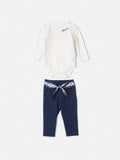Animê Girls' Set – Long Sleeve with Scarf in Monogram