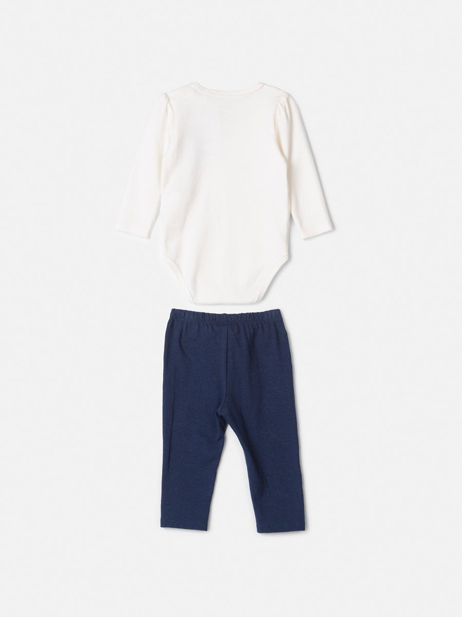Animê Girls' Set – Long Sleeve with Scarf in Monogram