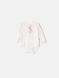 Animê Girls' Bodysuit – Long Sleeve Bunny Bodysuit with Lace and Peter Pan Collar
