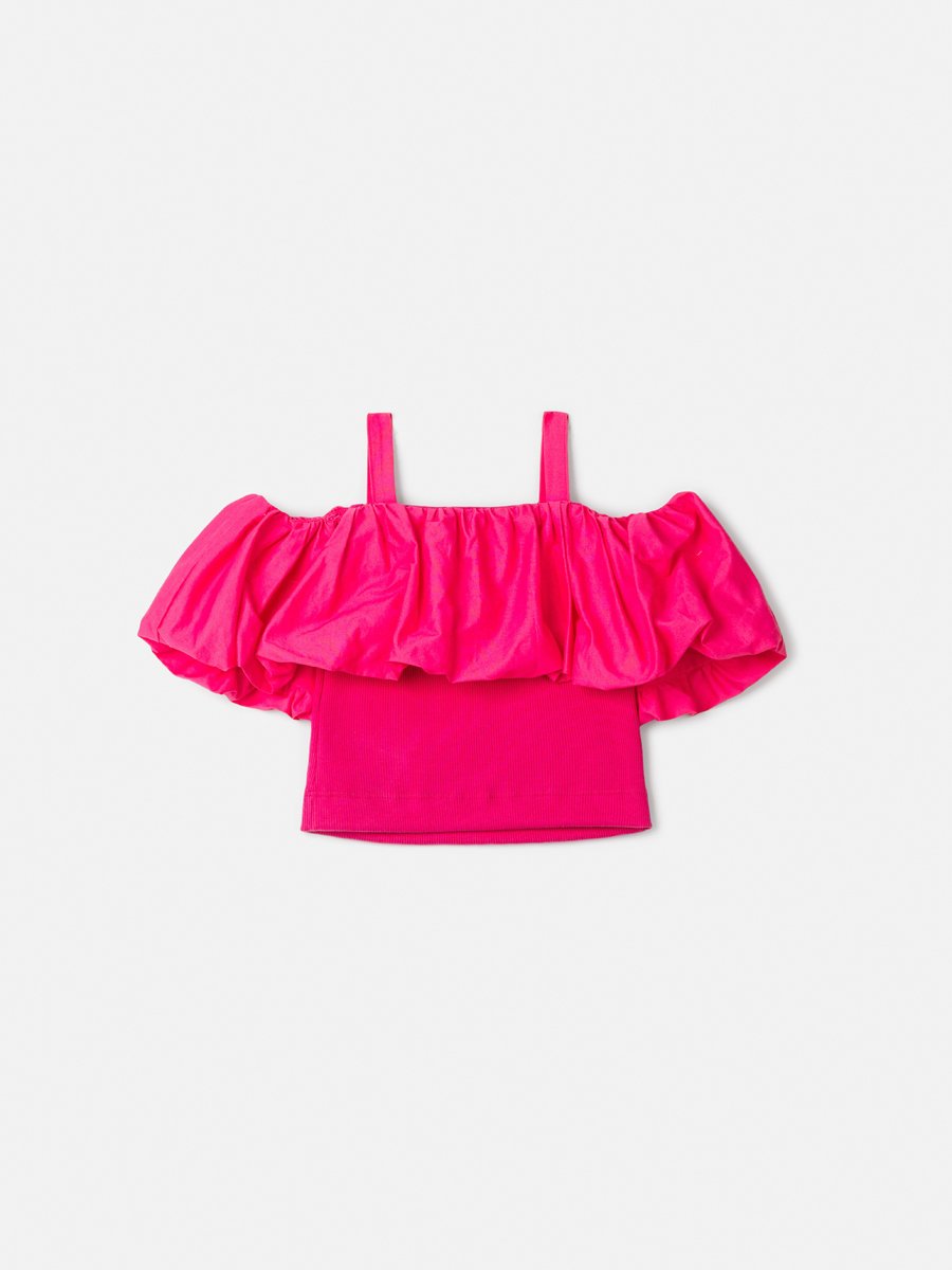 Girls' Pink Balloon Top