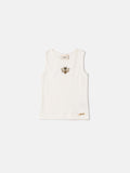 Ribbed Tank Top with Bee Patch