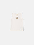 Ribbed Tank Top with Bee Patch