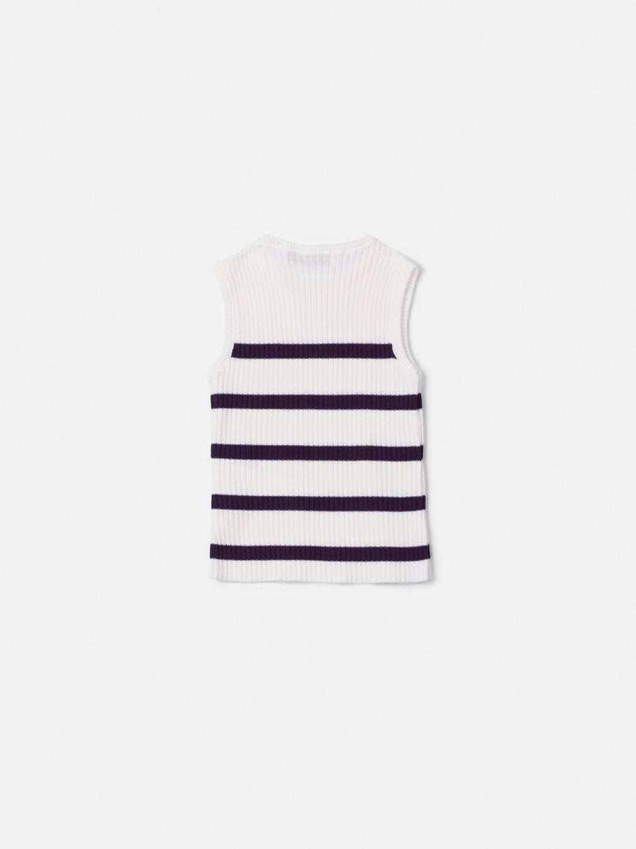 Striped Knitting Children's Blouse