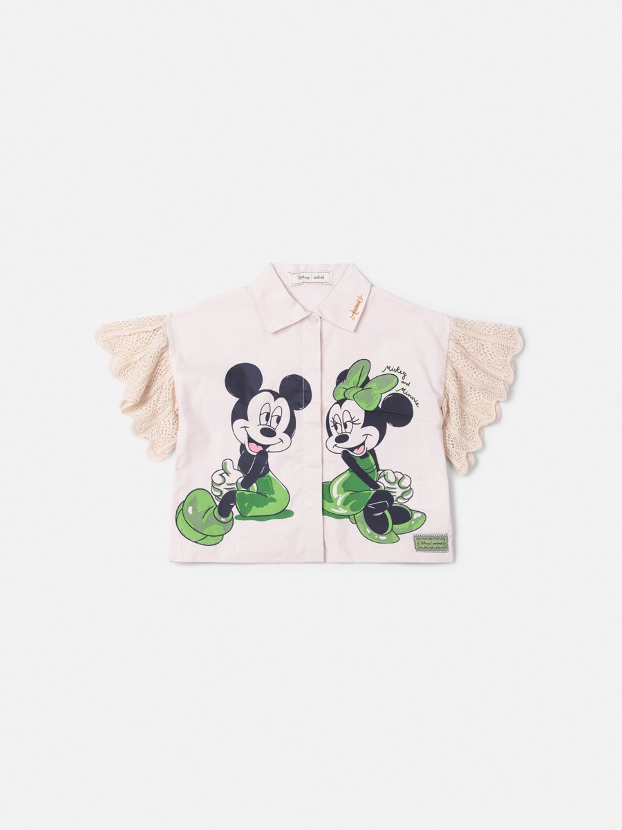 Disney Shirt with Knitted Sleeve