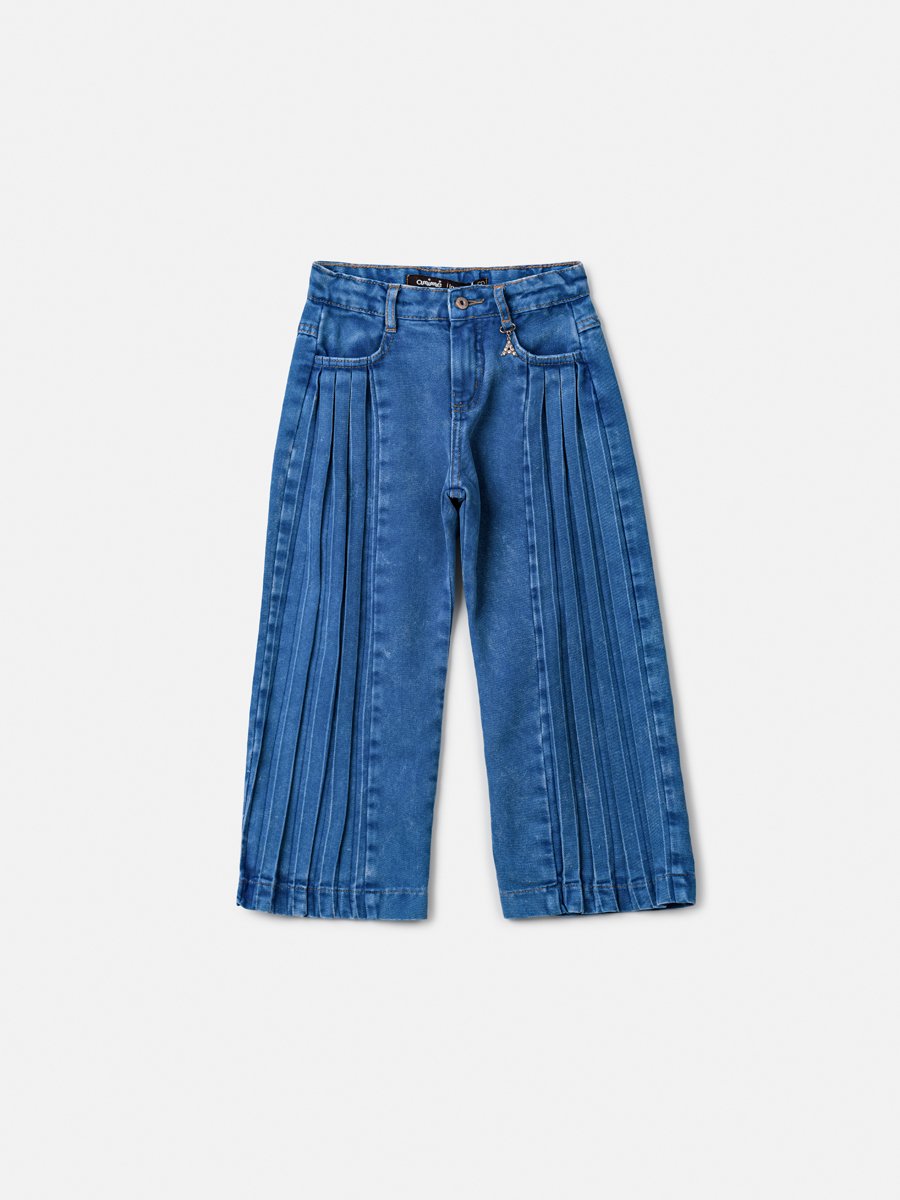 Dark Jeans with Pleated Details