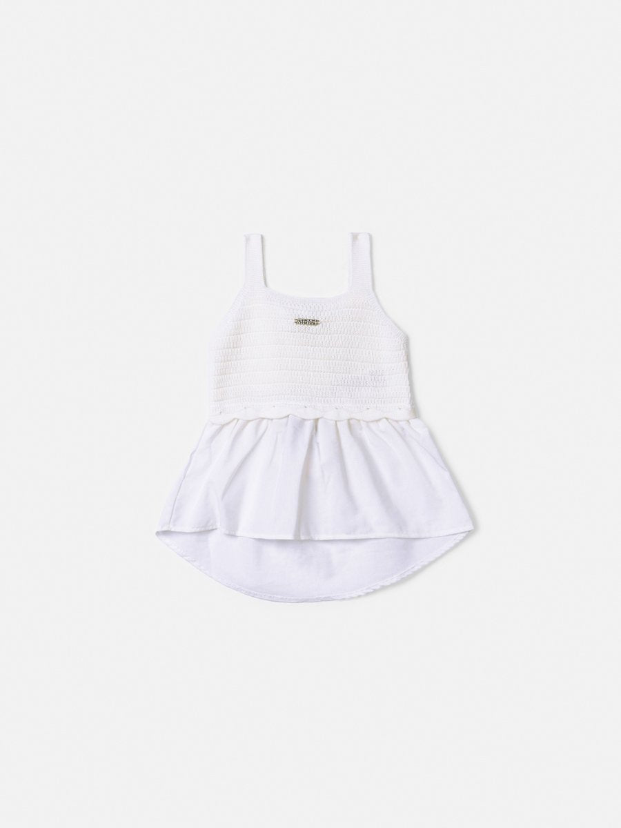Knitting Blouse with Shirt Hem
