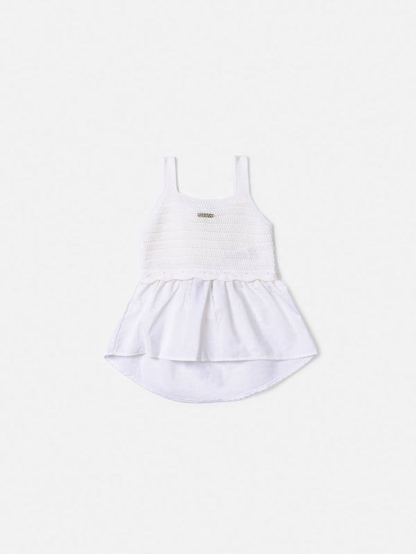 Knitting Blouse with Shirt Hem