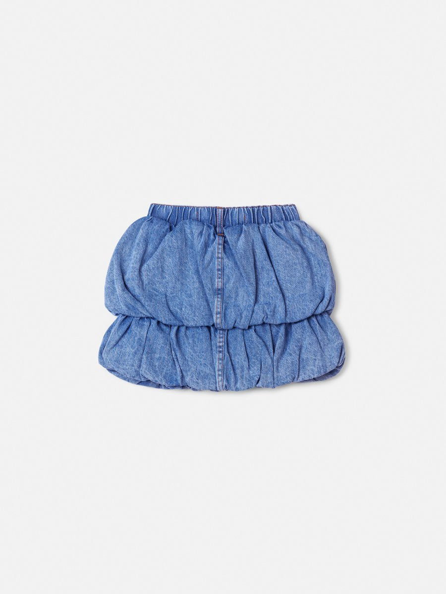 Light Blue Balloon Denim Skirt
