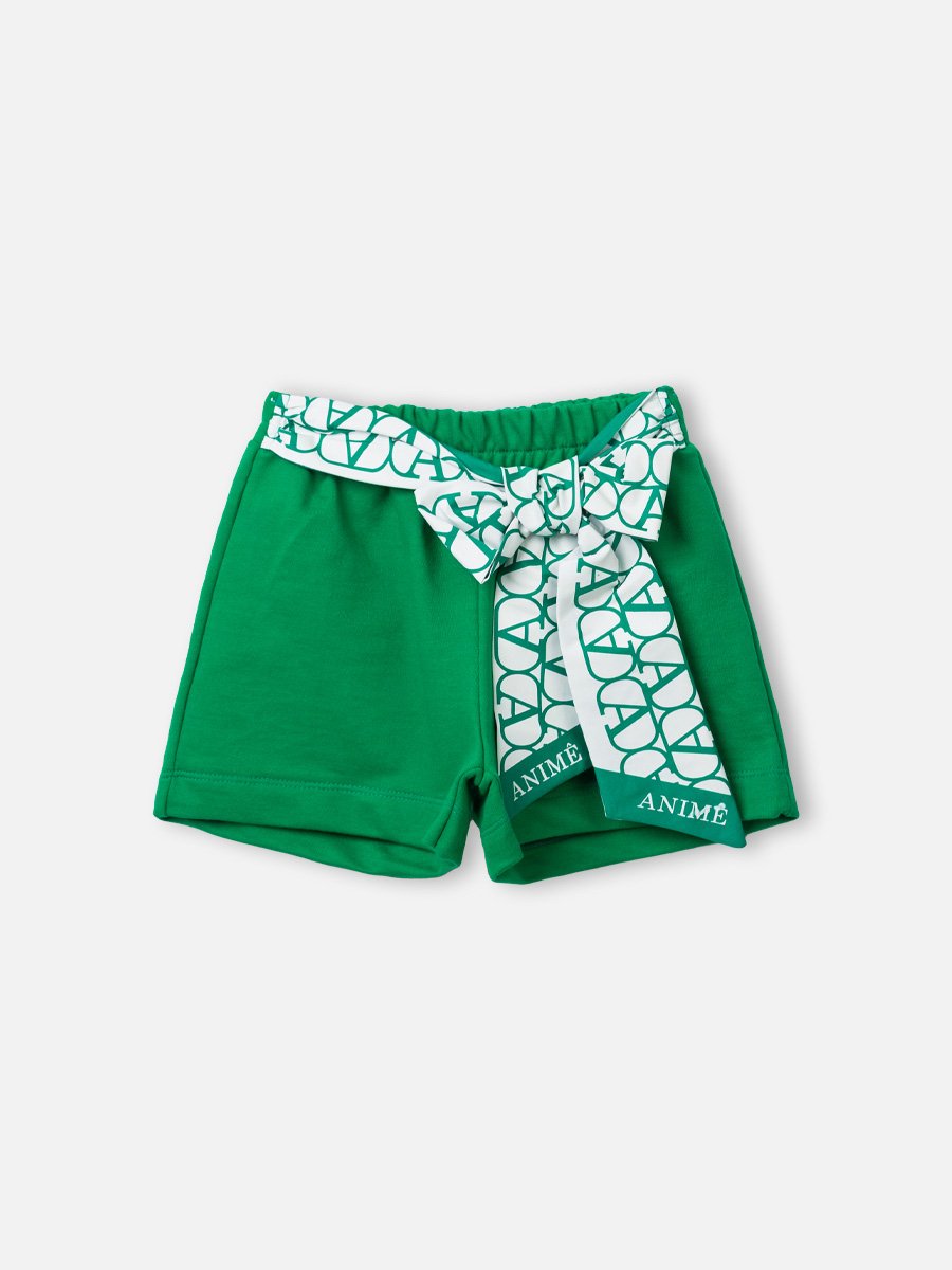 Children's Shorts with Printed Bow
