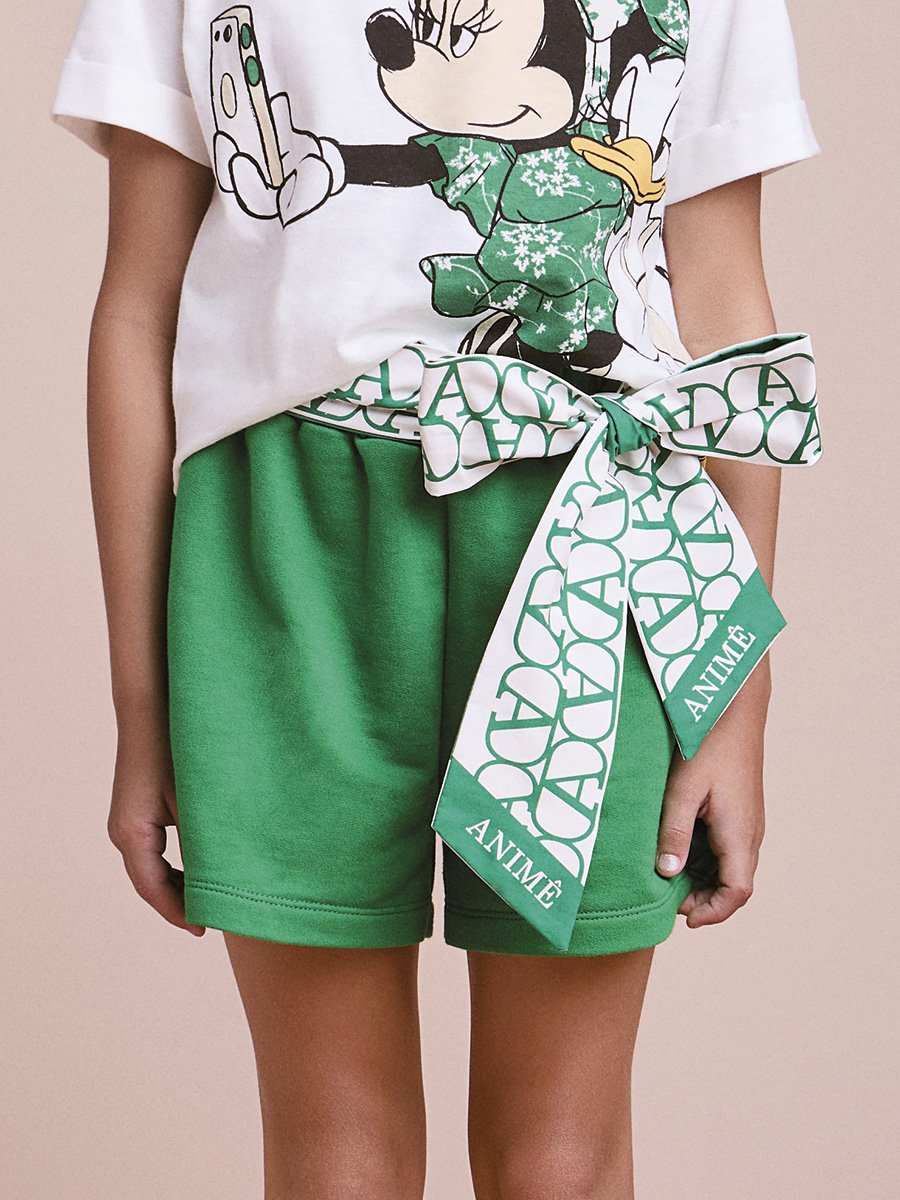 Children's Shorts with Printed Bow