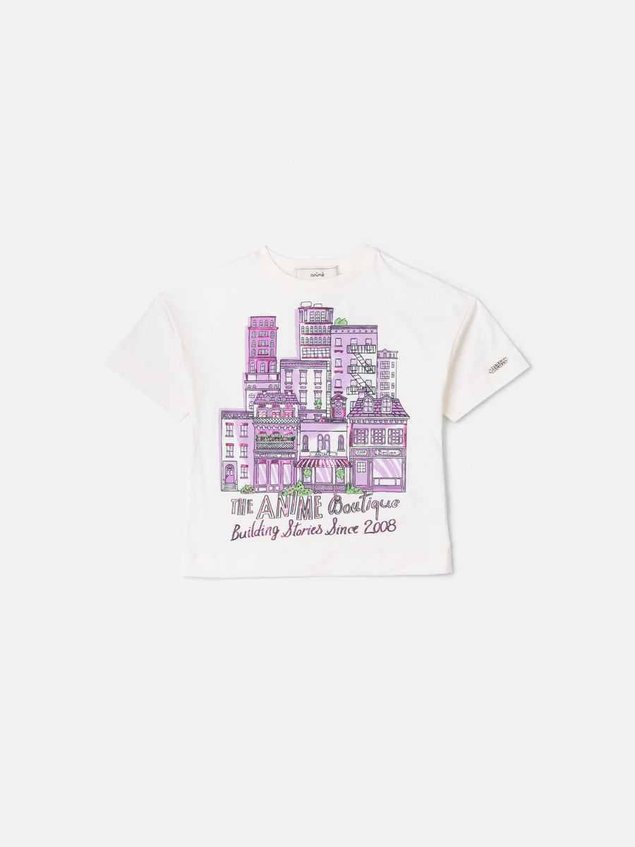 Off White Printed Blouse