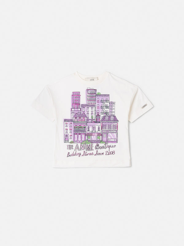 Off White Printed Blouse