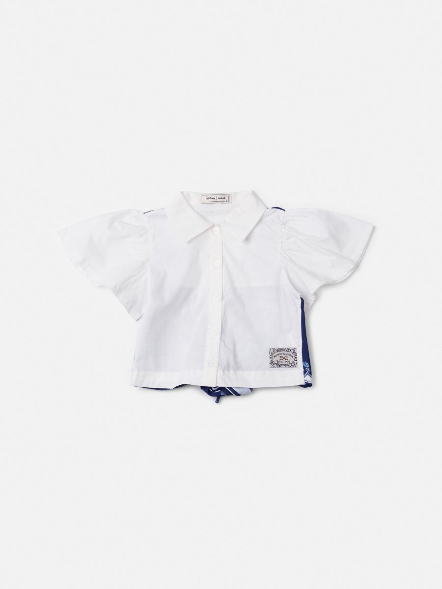 Children's Shirt with Navy Scarf on the Back