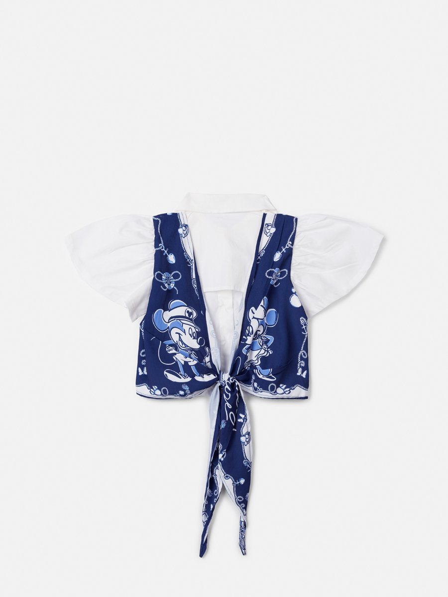 Children's Shirt with Navy Scarf on the Back