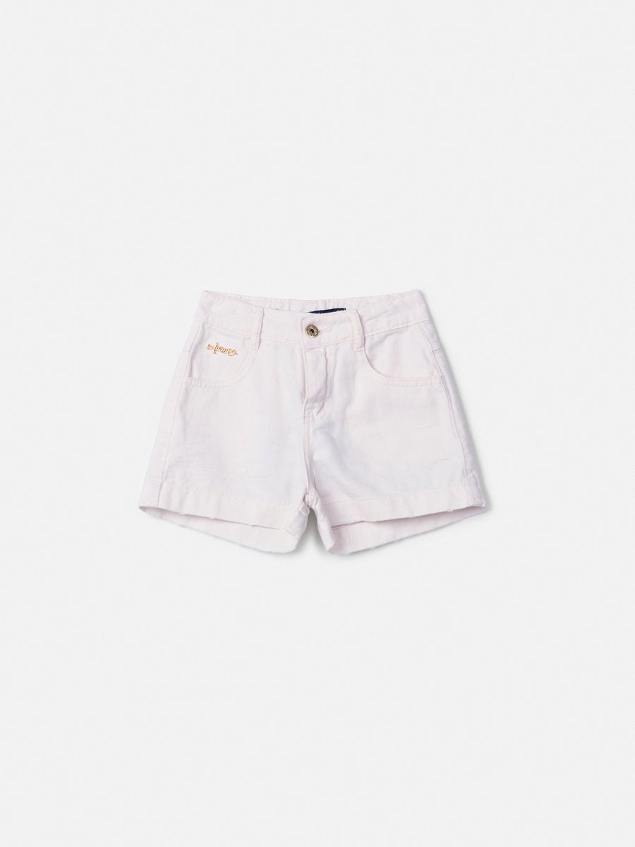 Children's Off White Twill Shorts
